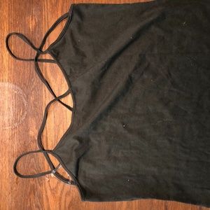 Dark Green Matching Tank Top and Miniskirt Set